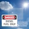 Signmission Diesel Fuel Only Danger Sign, Plastic, 10in W x 7in L, 2PK OS-2PACK-DS-P-710-L-2060 - alternate 4